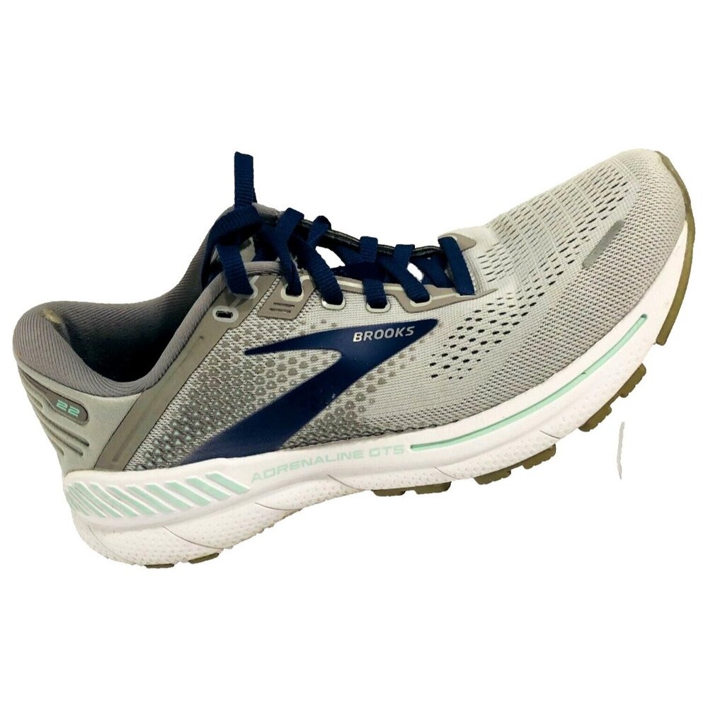 Brooks Adrenaline GTS22 Running Shoe‎ Sneakers Women 9N Gray Navy Activewear